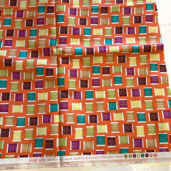 2 Michael Miller "Cool Spools" Cotton Fabric Material Sewing Quilting - Picture 4 of 9